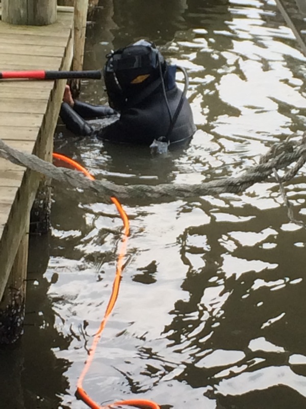 Deep South Marine Restoration project 35 — dock piling repair and restoration